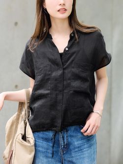 ≪WEB限定 / 予約≫フィブリルラミーキャップスリーブドロストシャツの