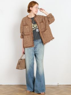 ARCHIVE STANCE/アーカイブスタンス】別注LAME KNIT TWEED JACKETの