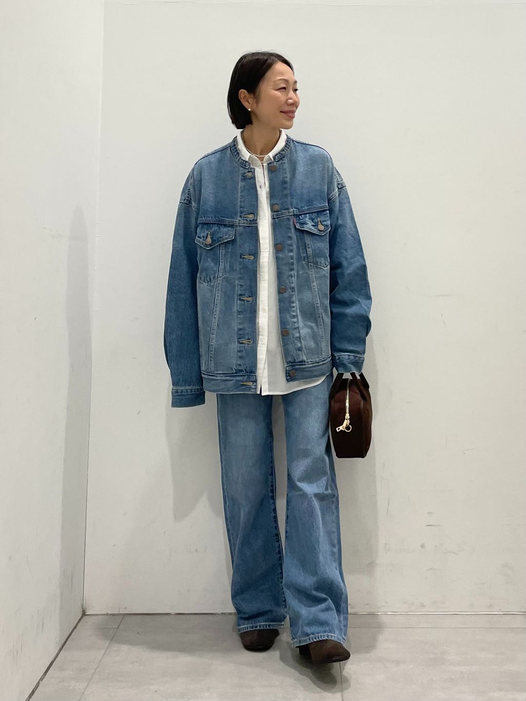 別注【LEVI'S】COLLARLESS XL TRUCKER：デニムジャケットの