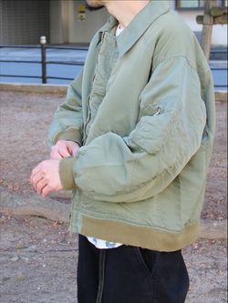 ANCELLM × WISM 別注 FADED BOMBER JACKET EXのコーディネートスナップ