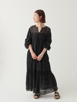 HYU レースギャザーワンピースのコーディネートスナップ（RIKA