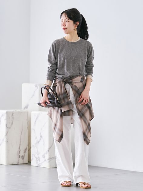 Plage R’IAM コンパクトニットTee R'IAM コンパクトニットTeeのコーディネートスナップ（Mayu）｜Plage