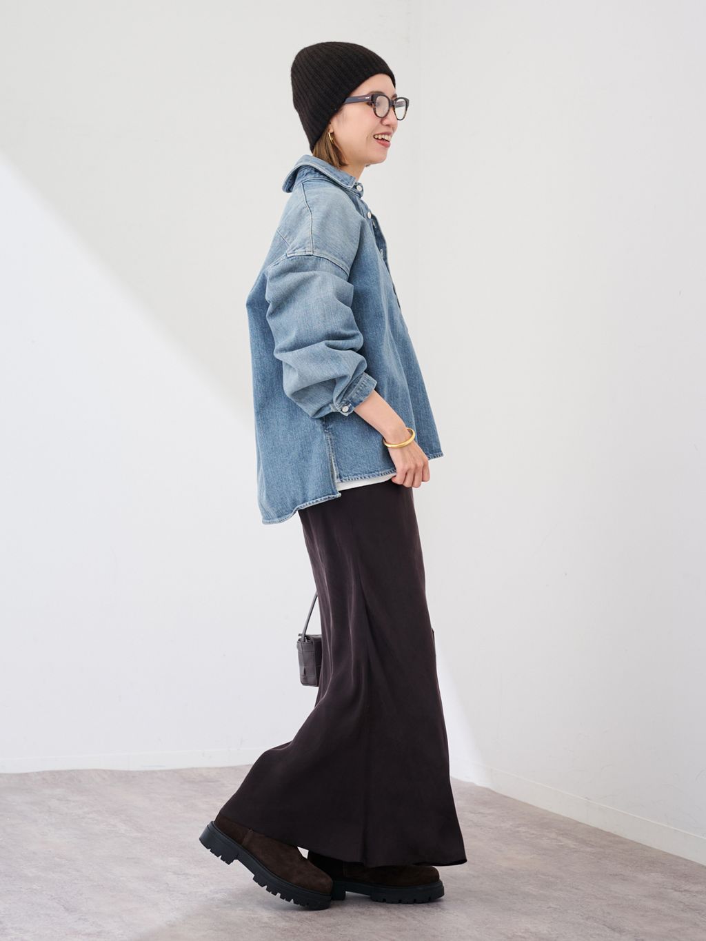 ≪追加≫デニムプルオーバーシャツのコーディネートスナップ（tomo
