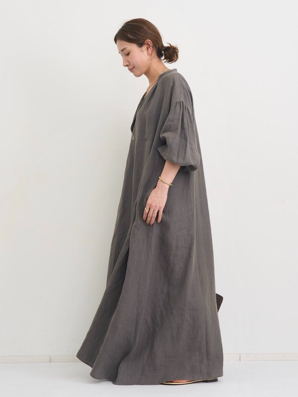 LIBECO LINEN DRESSのコーディネートスナップ（PR Sasaki）｜L