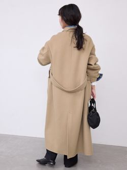 souple wool ダブルフェイスロングコートのコーディネートスナップ