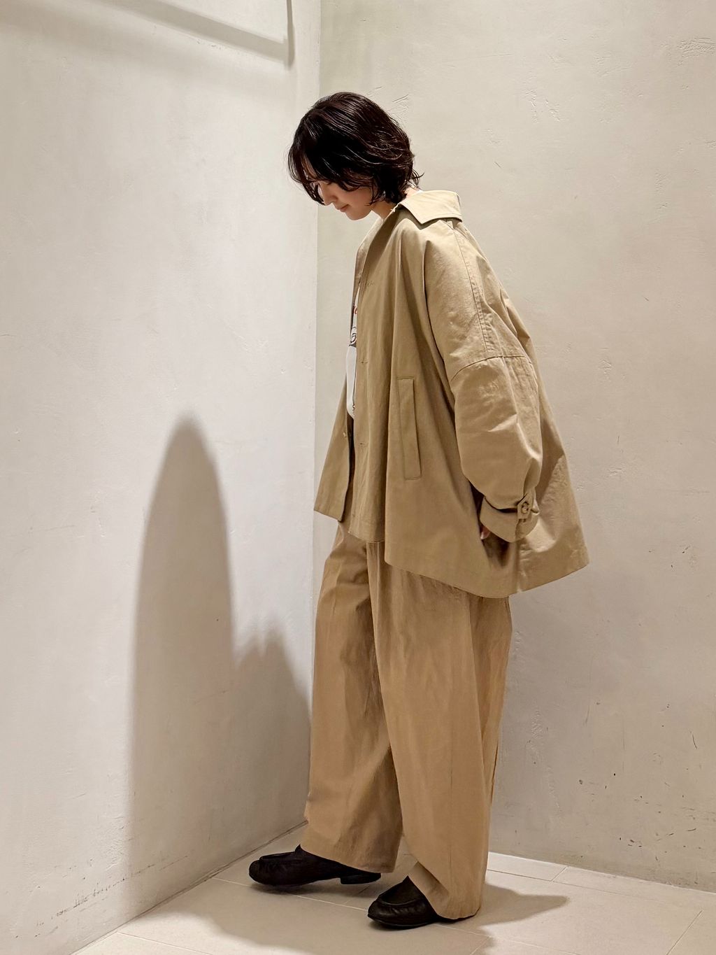 バフワッシャー イージーパンツのコーディネートスナップ（AT