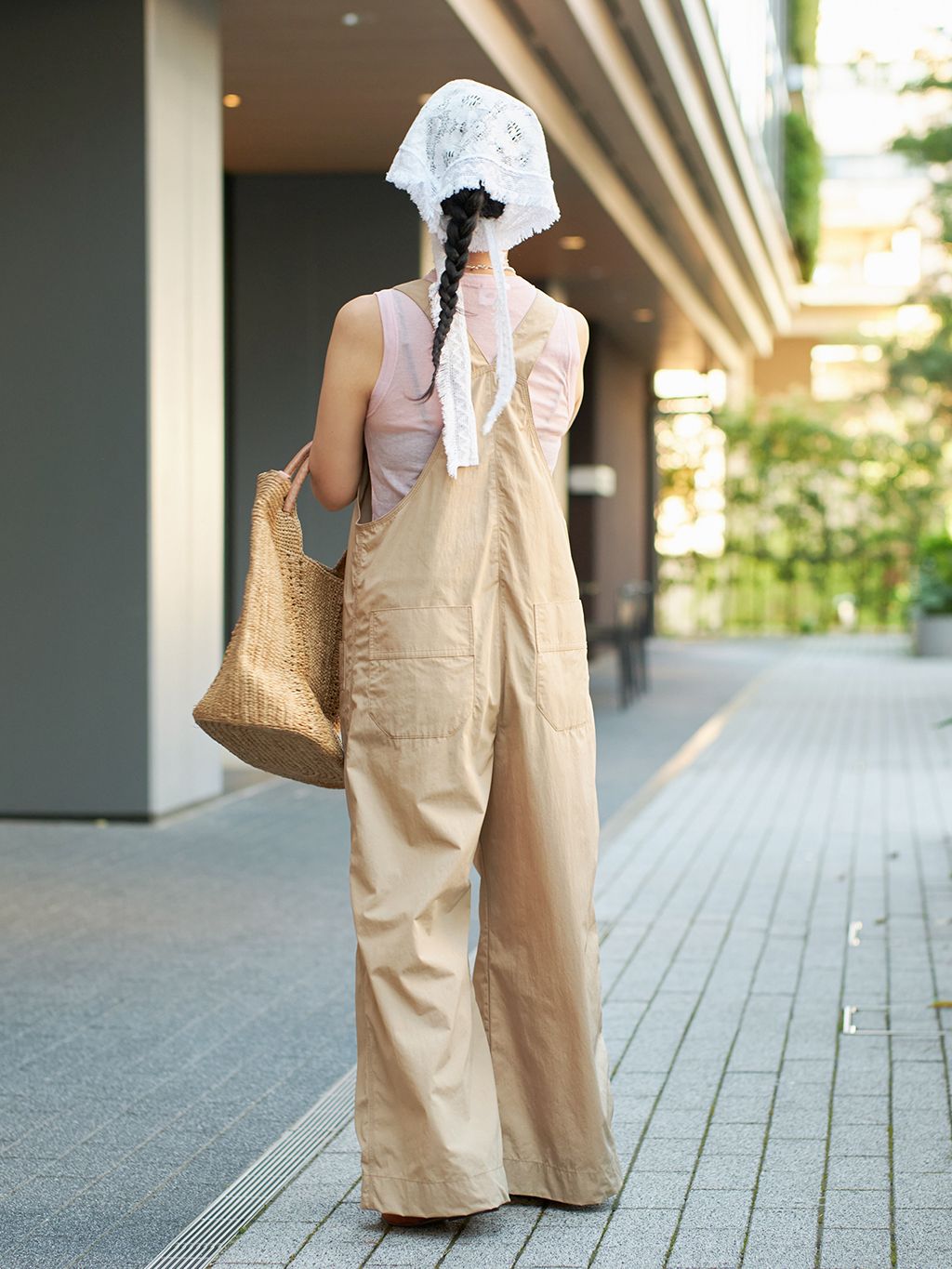 IENA LA BOUCLE 撥水ナイロンタフタオーバーオールのコーディネート