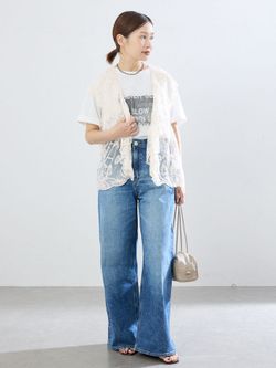 《新色あり/追加》スカラレース ラッフルベスト ホワイト サムネイル