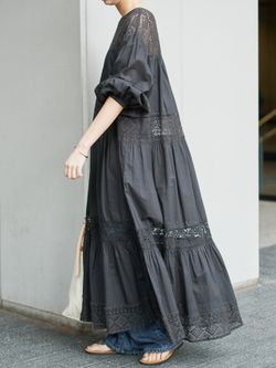 新色有り / 追加予約》HYUレースギャザーワンピースのコーディネート