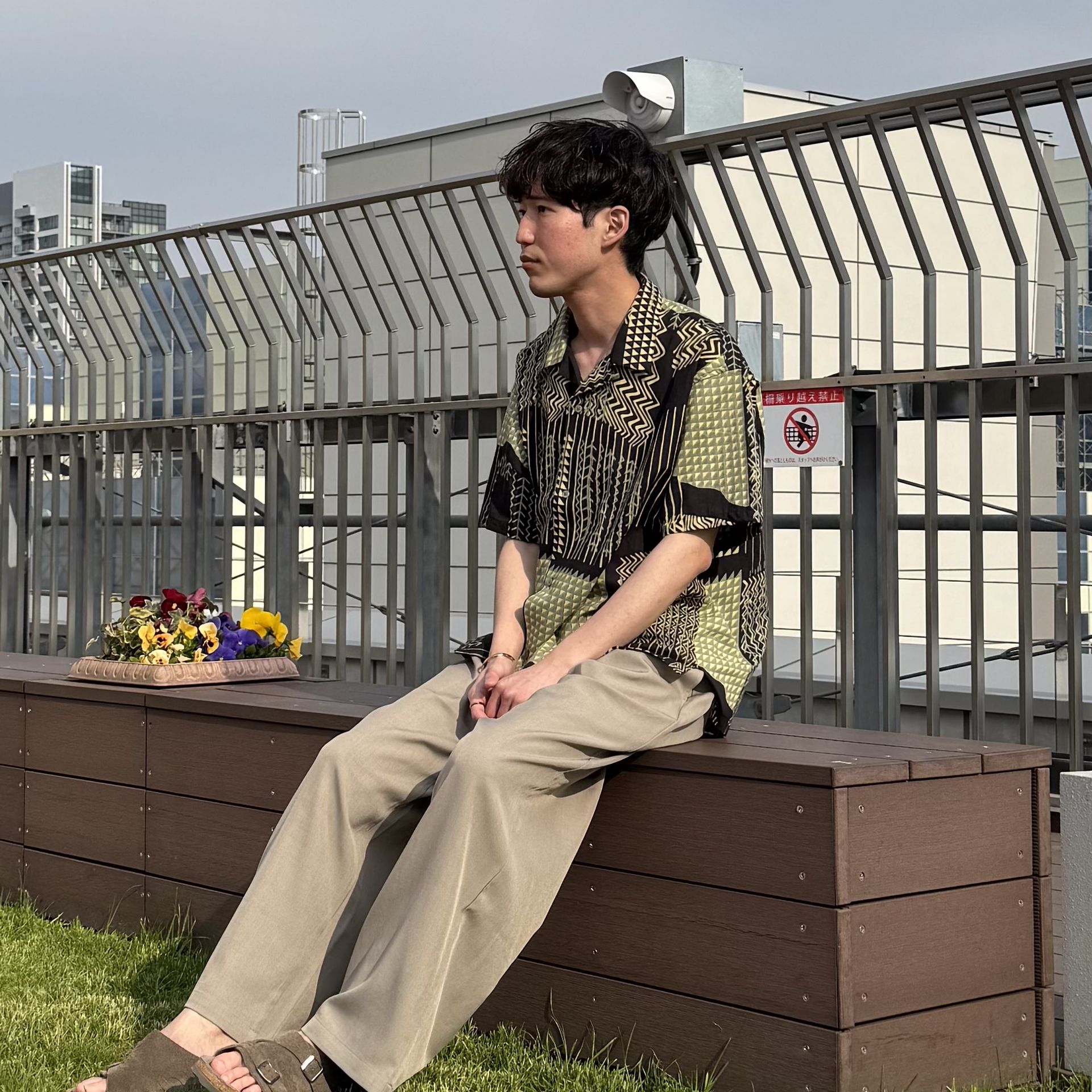 ウォッシャブル バスケット ストライプ ジャケット(セットアップ対応