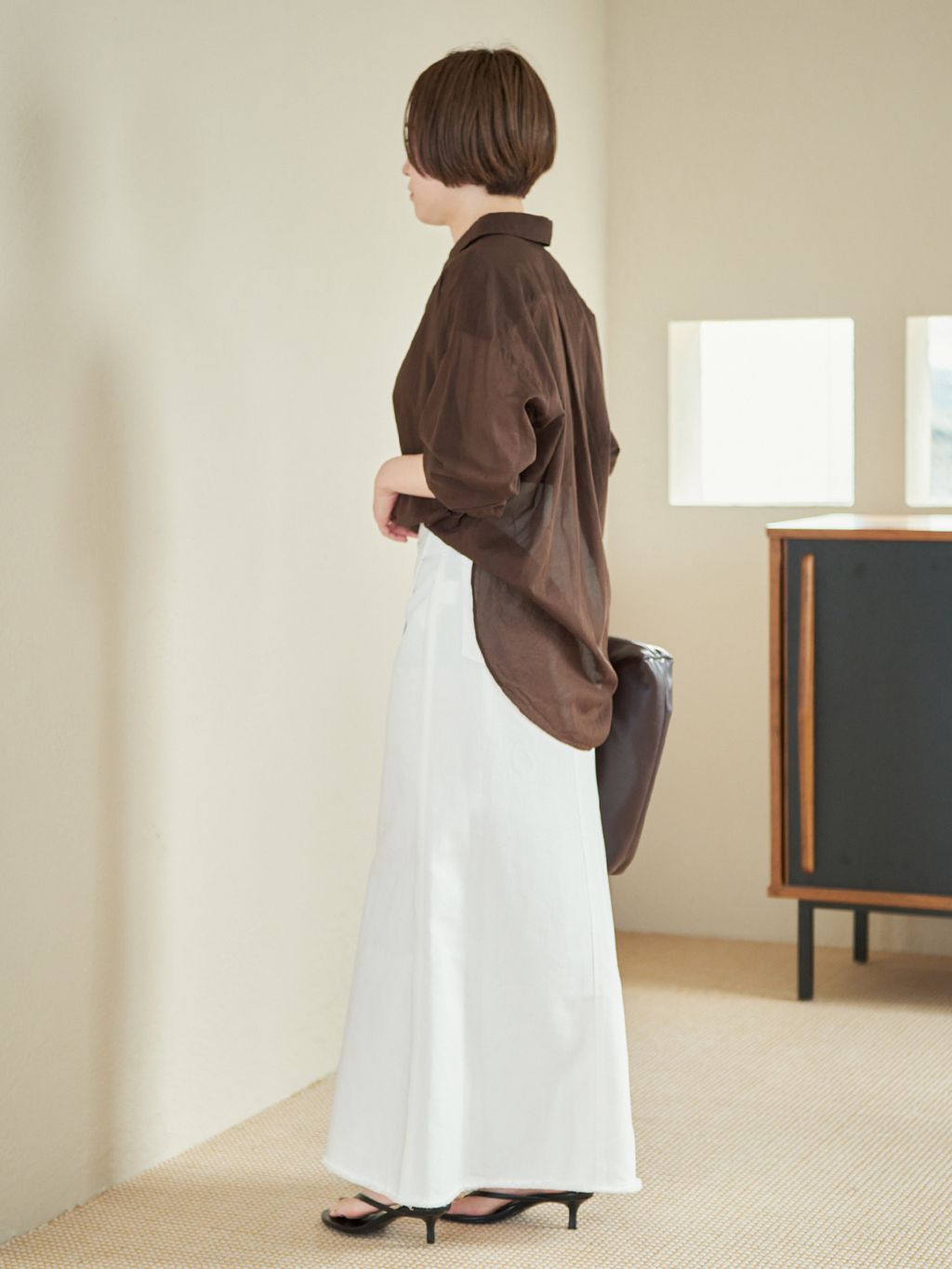 new cotton sheer シャツのコーディネートスナップ（KIKU）｜Plage