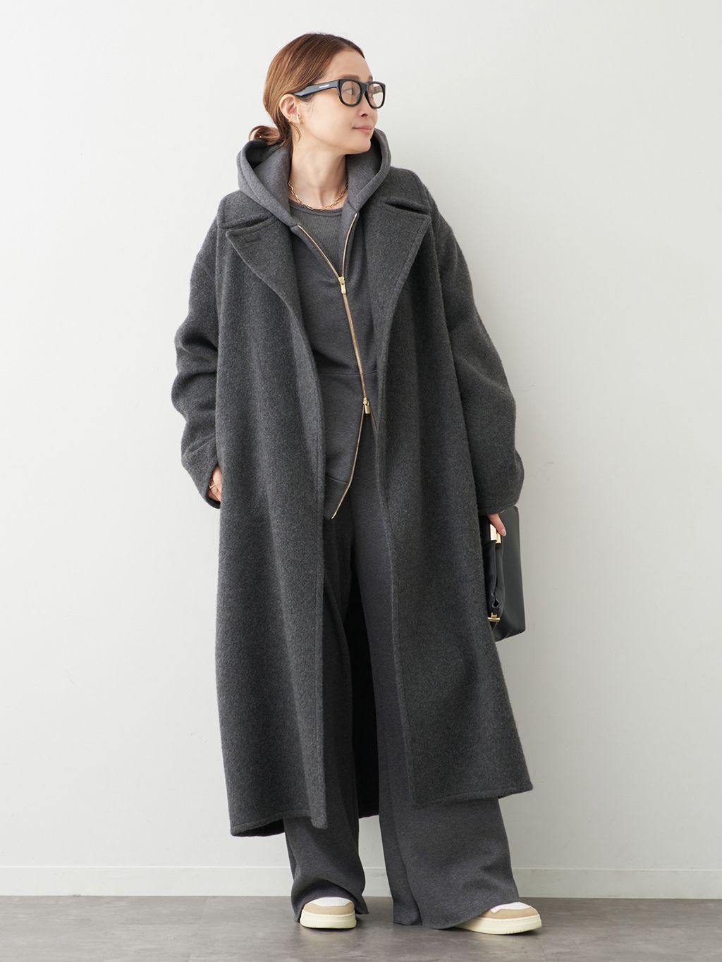 CASHEEP LONG コートのコーディネートスナップ（MIZU）｜Deuxieme