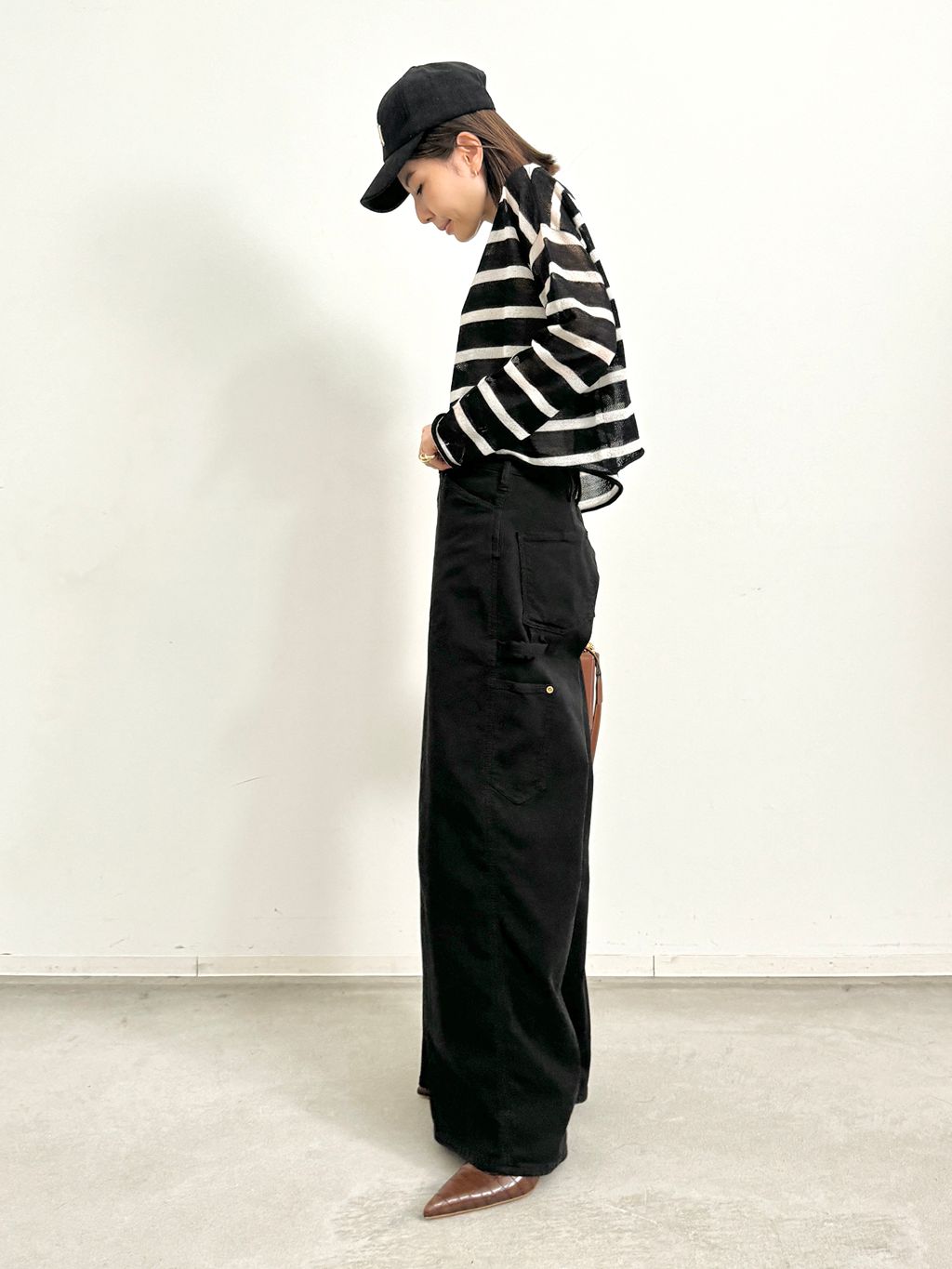 Border Sheer Knitのコーディネートスナップ（BUYER.Y）｜L