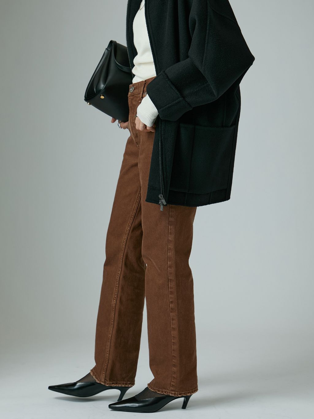 極美品 ヴァシュモン イエナ別注 M-51 ブラウン うなぎの寝床 現代風もんぺ カタカナ別注 (甘撚り 浅黄) - katakana