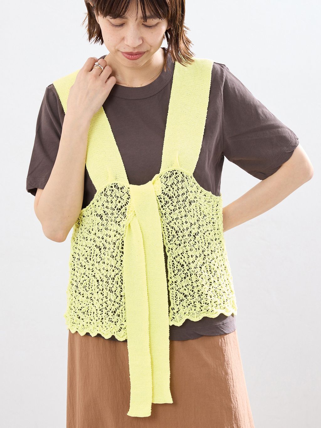 追加》enrica/エンリカ レースガラKNIT ニット KNIT 225の