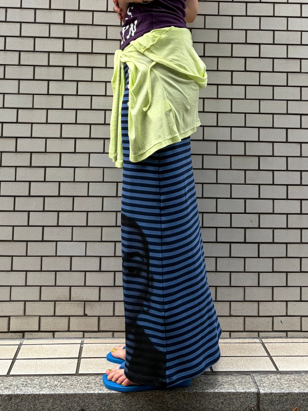 追加8》ボーダープリントスカートのコーディネートスナップ（mao