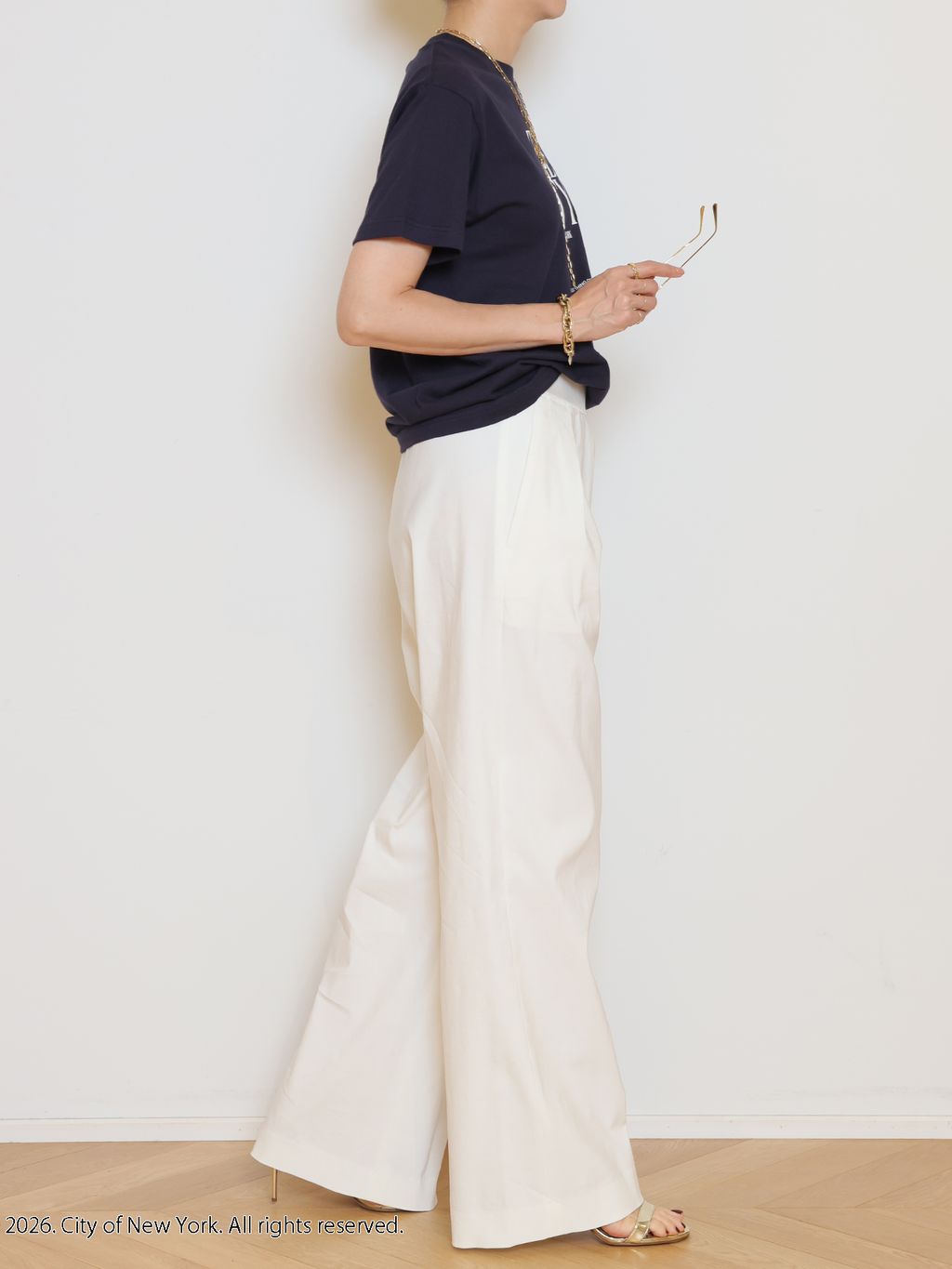 STRETCH TWILL タックパンツのコーディネートスナップ（MUSE）｜MUSE