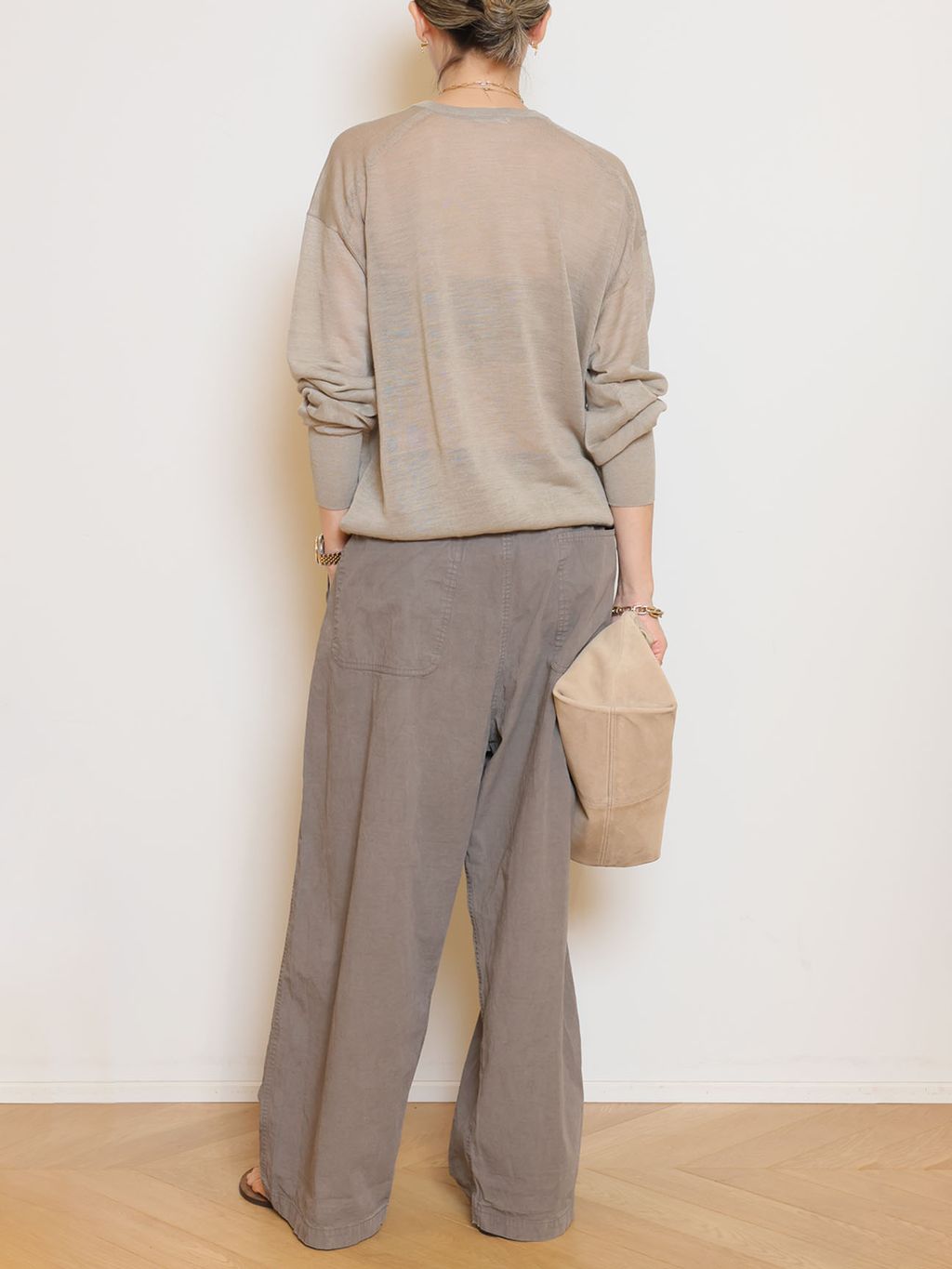 HERILL/ヘリル】Ramie Highgauge Crewneck ニット のコーディネート 