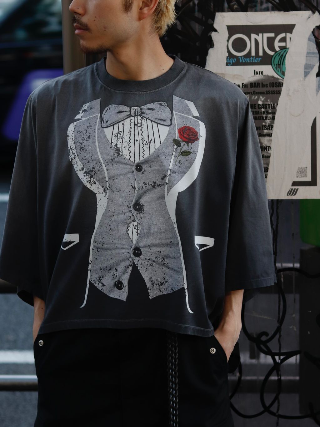 トップス doublet for WISM CHARGE-T XL doublet / ダブレット WISM別注 TUXEDO BALLOON T-SHIRTの