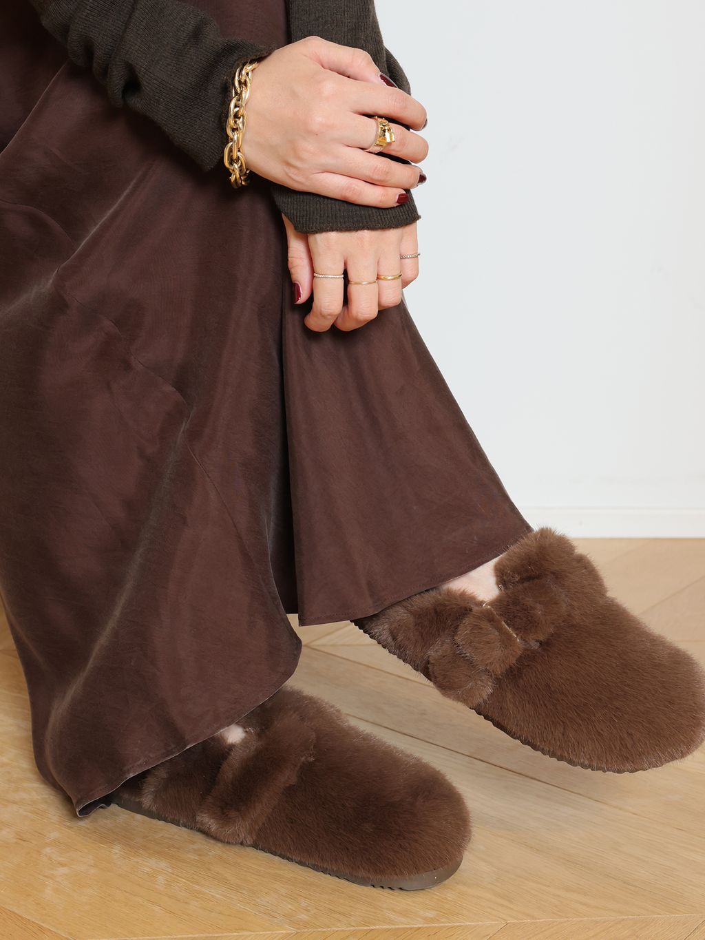 Col Pierrot/コルピエロ】MAXI スカート（BROWN）のコーディネート