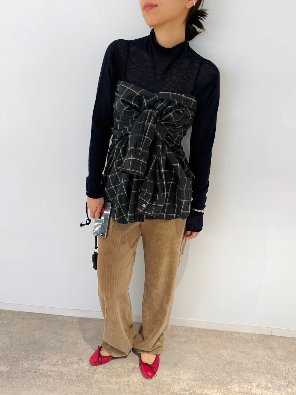 ネルチェックシャツのコーディネートスナップ（miyu）｜EDIT. FOR LULU