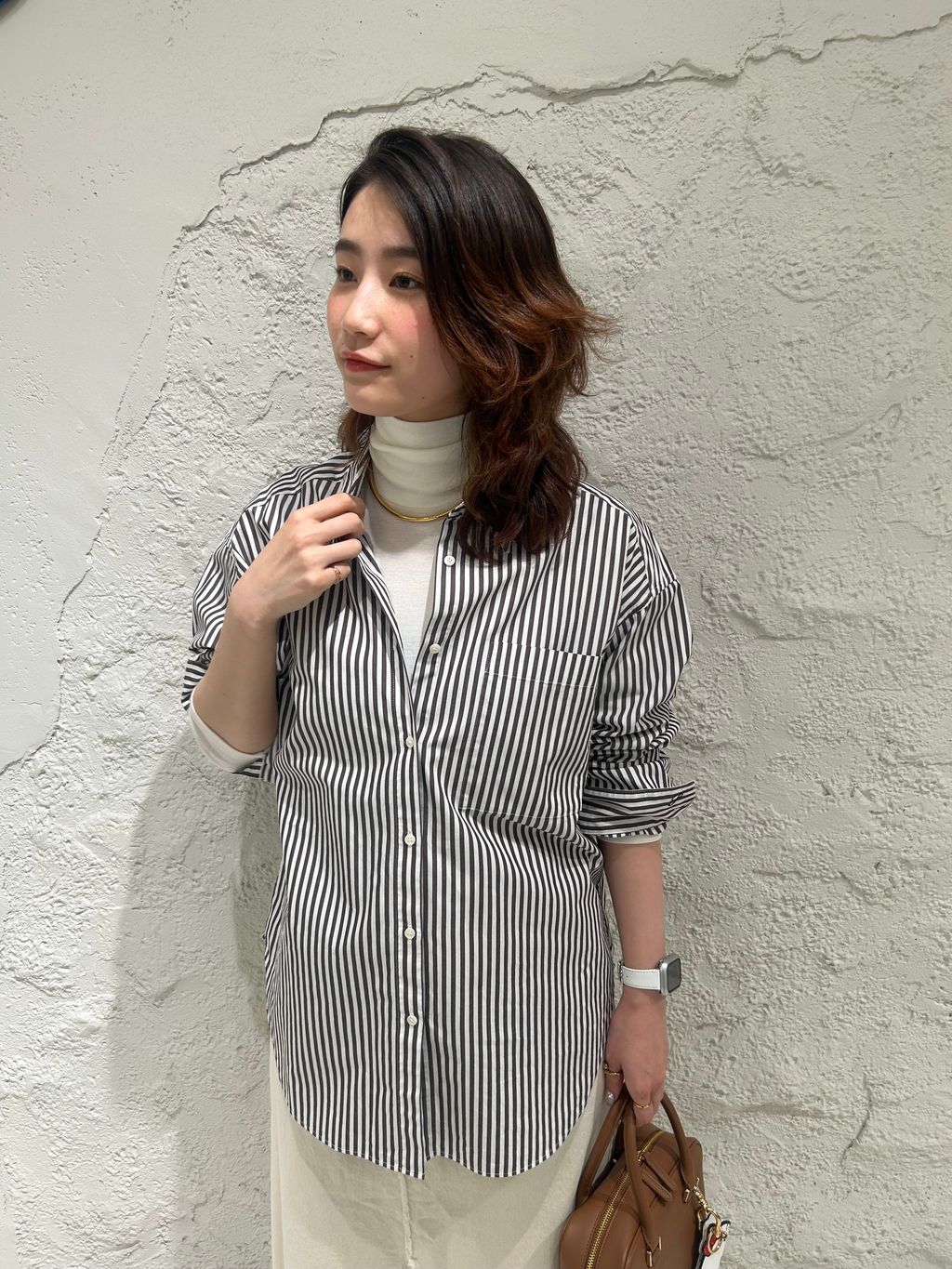 追加》50コットンオーバーシャツのコーディネートスナップ（Honoka