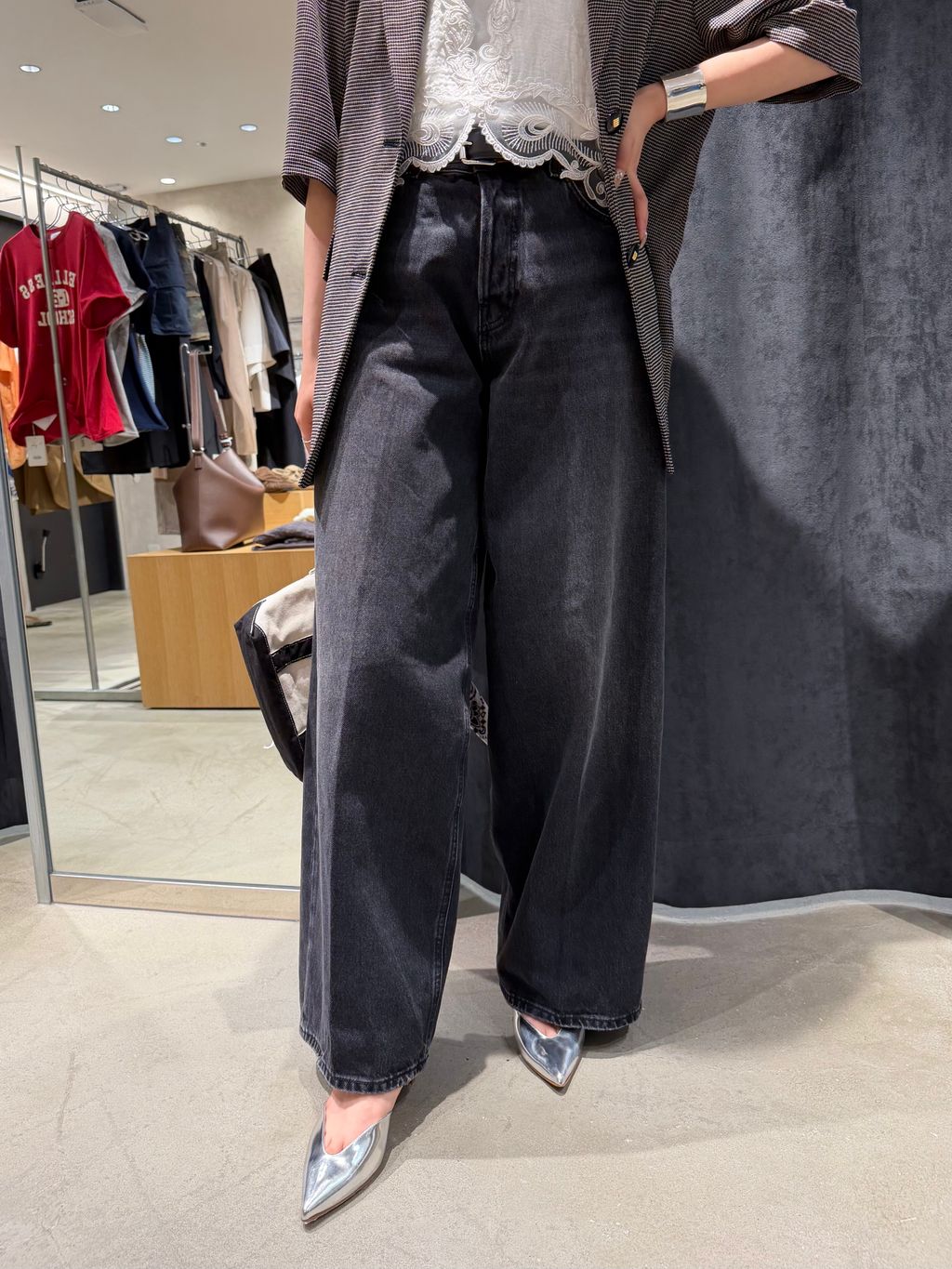 HAIKURE/ハイクル】BETHEANY ASIAN FIT MID BLACK デニムパンツの