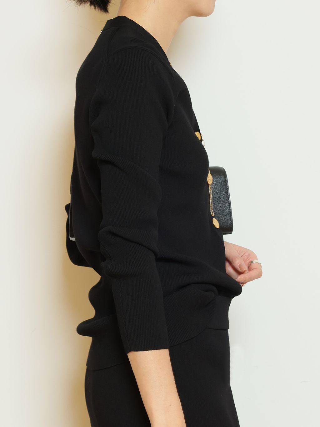 DINER B RIB Vネック カーディガンのコーディネートスナップ（MUSE