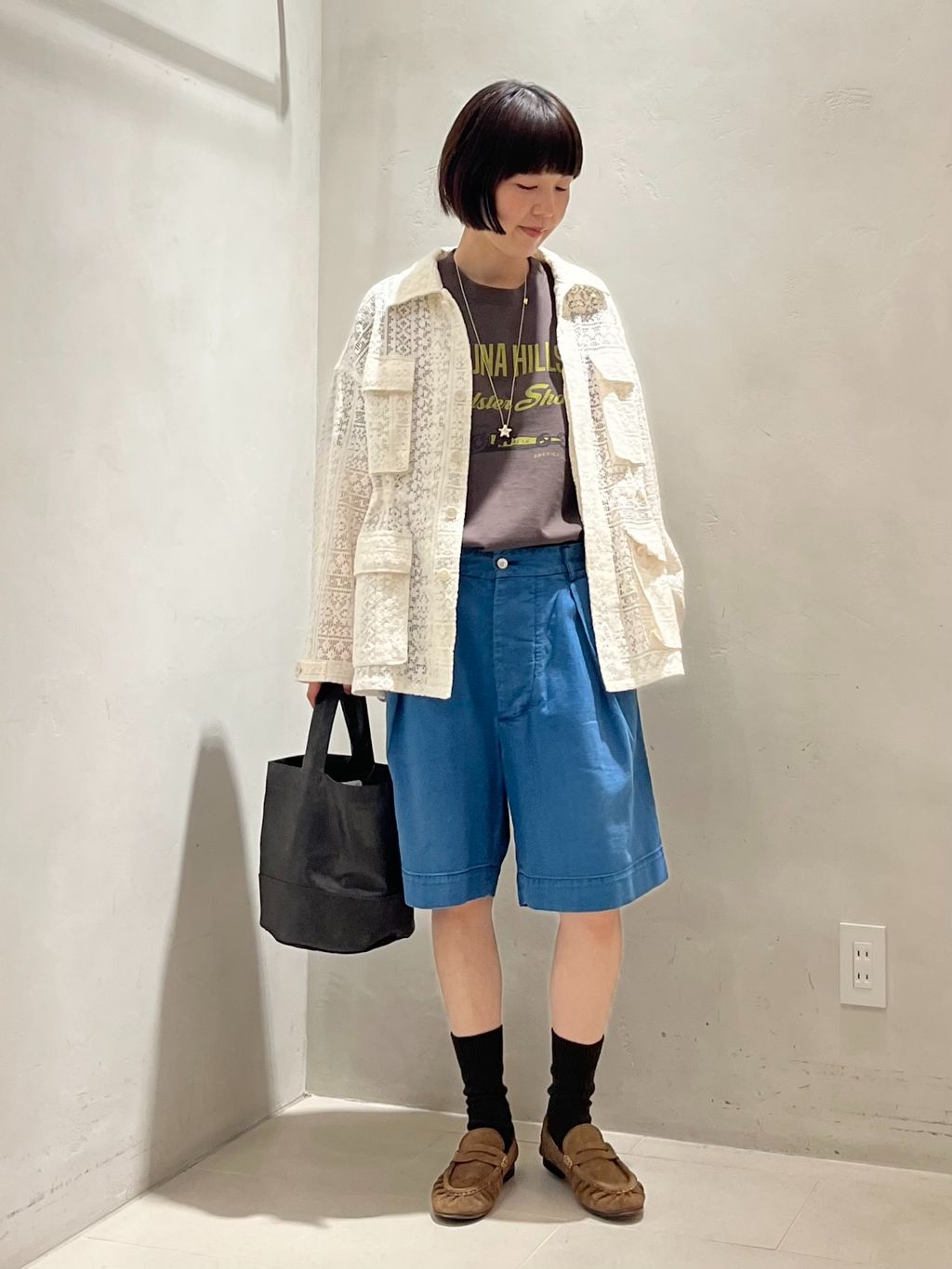 ES:S】 1 IN TUCKED BAGGY SHORTSのコーディネートスナップ（K.M