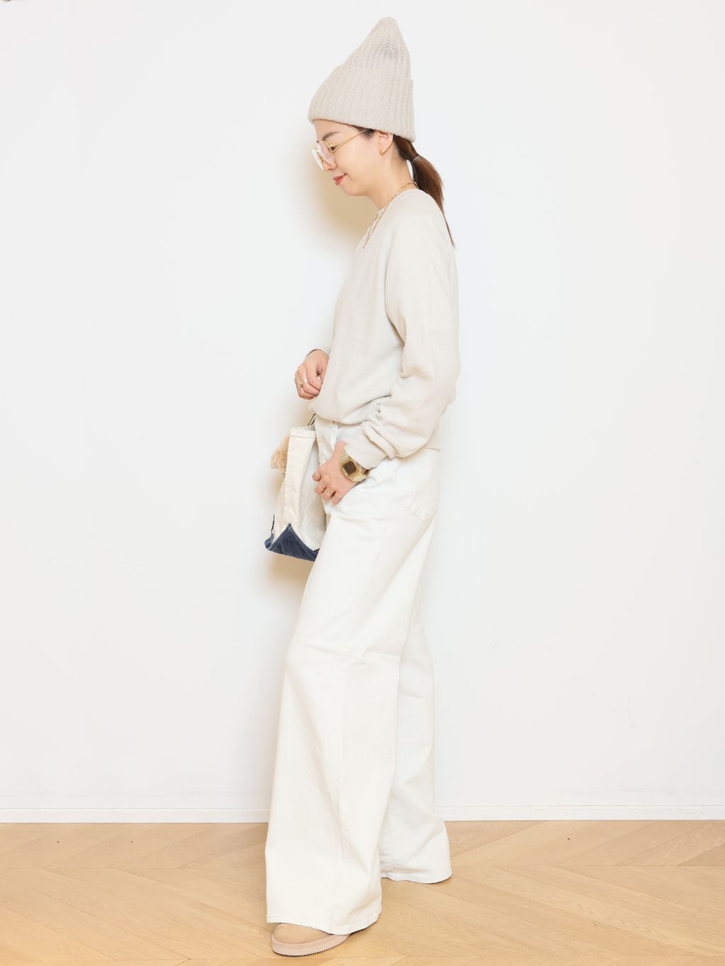 CAPRI クルーネックプルオーバーのコーディネートスナップ（HASE