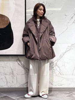 追加》ARTIROSA 撥水テイラーコクーンダウンのコーディネートスナップ