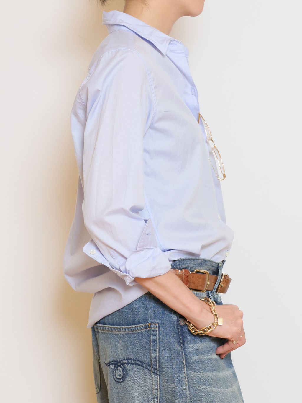 ワイヤーウォッシュシャツのコーディネートスナップ（MUSE）｜MUSE de