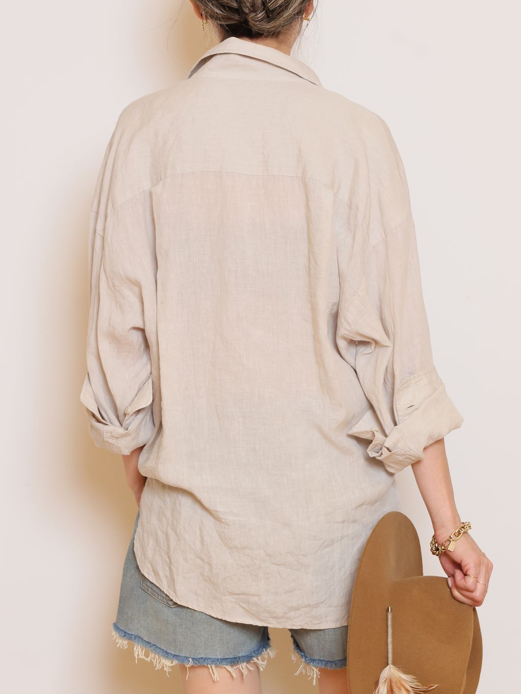 Linen シャツのコーディネートスナップ（MUSE）｜MUSE de Deuxieme