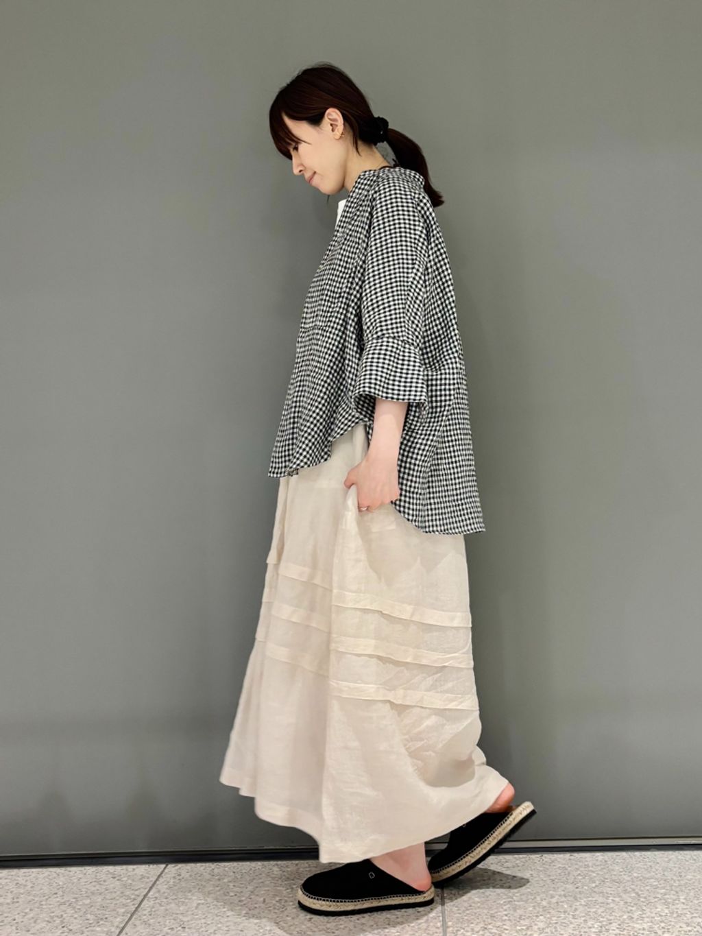 SOIL】 LINEN CAMISOLE DERSSのコーディネートスナップ（S.S