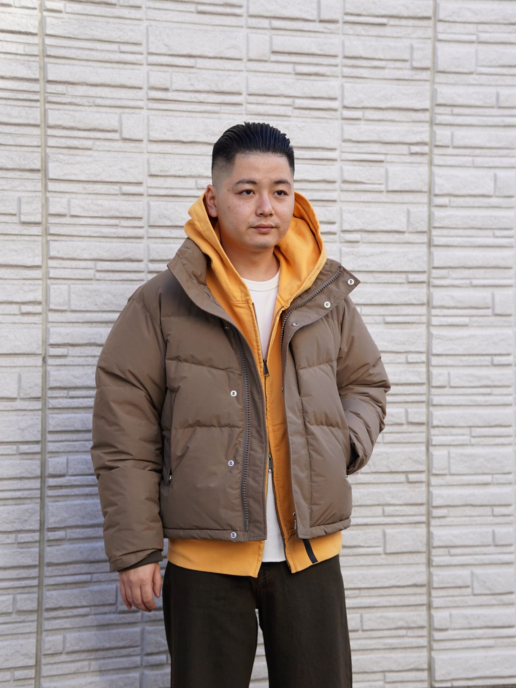 LASKA air / ラスカ エアー ショート スタンド グース ダウンの