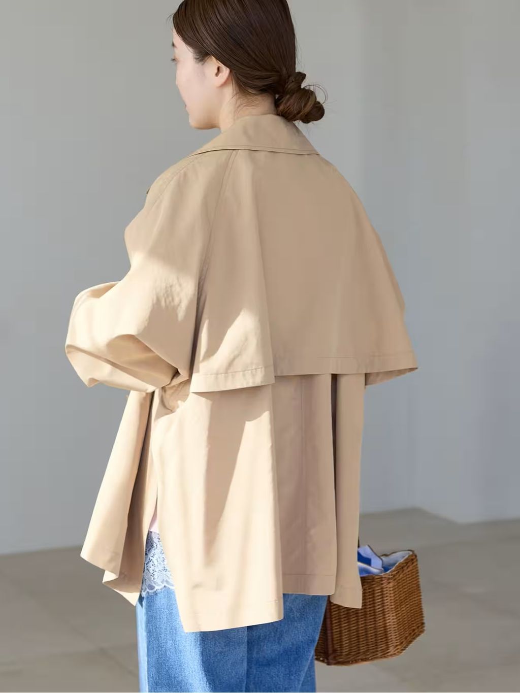 新色あり/WEB限定/追加4》ポプリンオーバーショートコートの