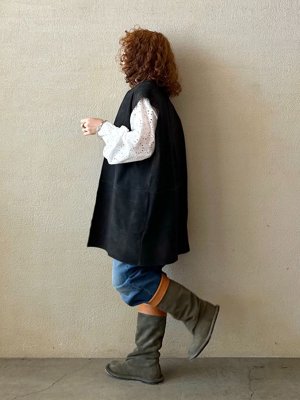 journal standard luxe 【SCULLY】 スエードベスト スウェードベストのコーディネートスナップ（OE）｜journal standard