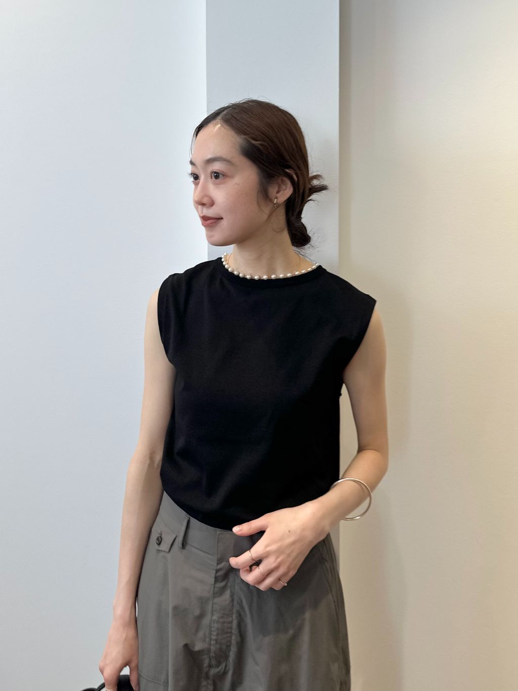 洗濯機洗い可》チノライクスカートのコーディネートスナップ（utano