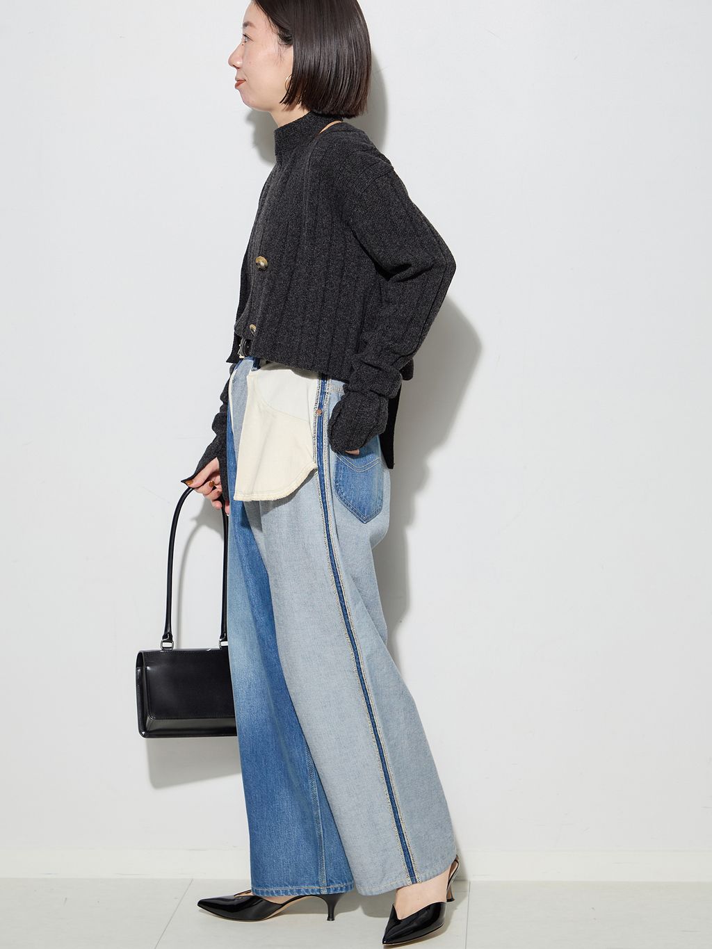 ワイドRIBホルターベストのコーディネートスナップ（kunimoto