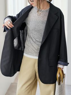 【スピックアンドスパン】トリプルクロスビッグジャケット 36 新品 タグ付き VIAN / ヴィアン 別注ビッグ ジャケット シングルのコーディネート
