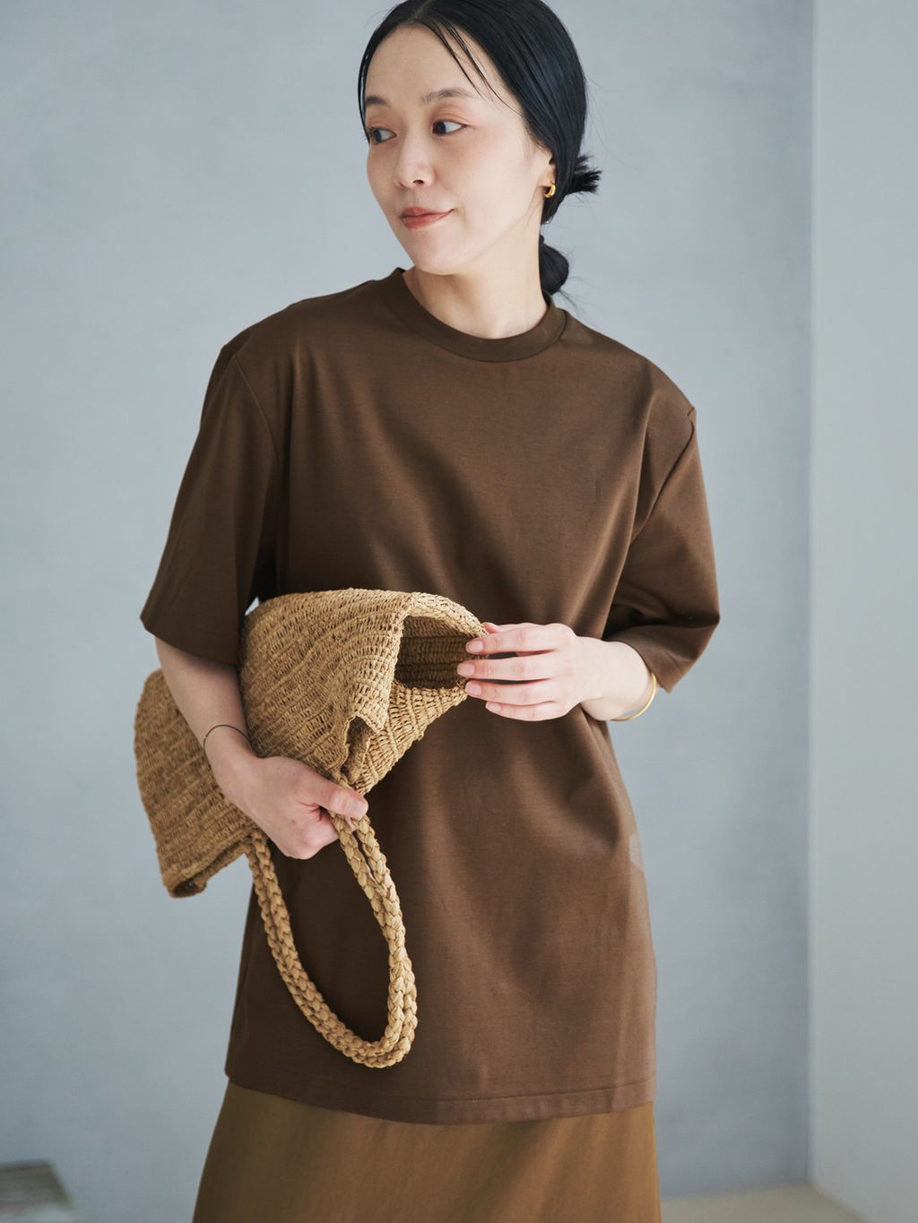 追加》RAFFIA BASKET バッグ 2のコーディネートスナップ（midori