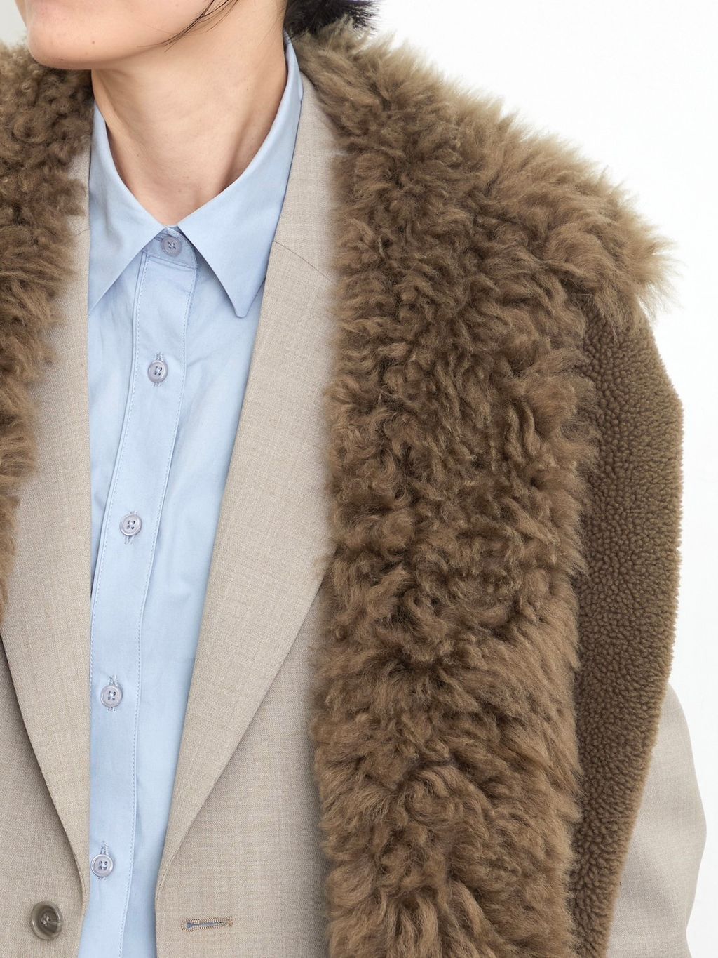 BLANCHA/ブランカ】 MOUTON VESTのコーディネートスナップ（STAFF.T