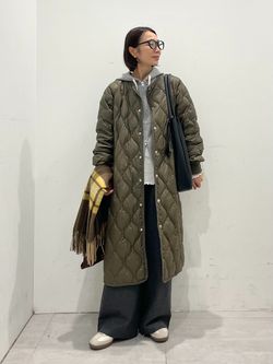 別注【TAION / タイオン】ロングダウンコートのコーディネートスナップ