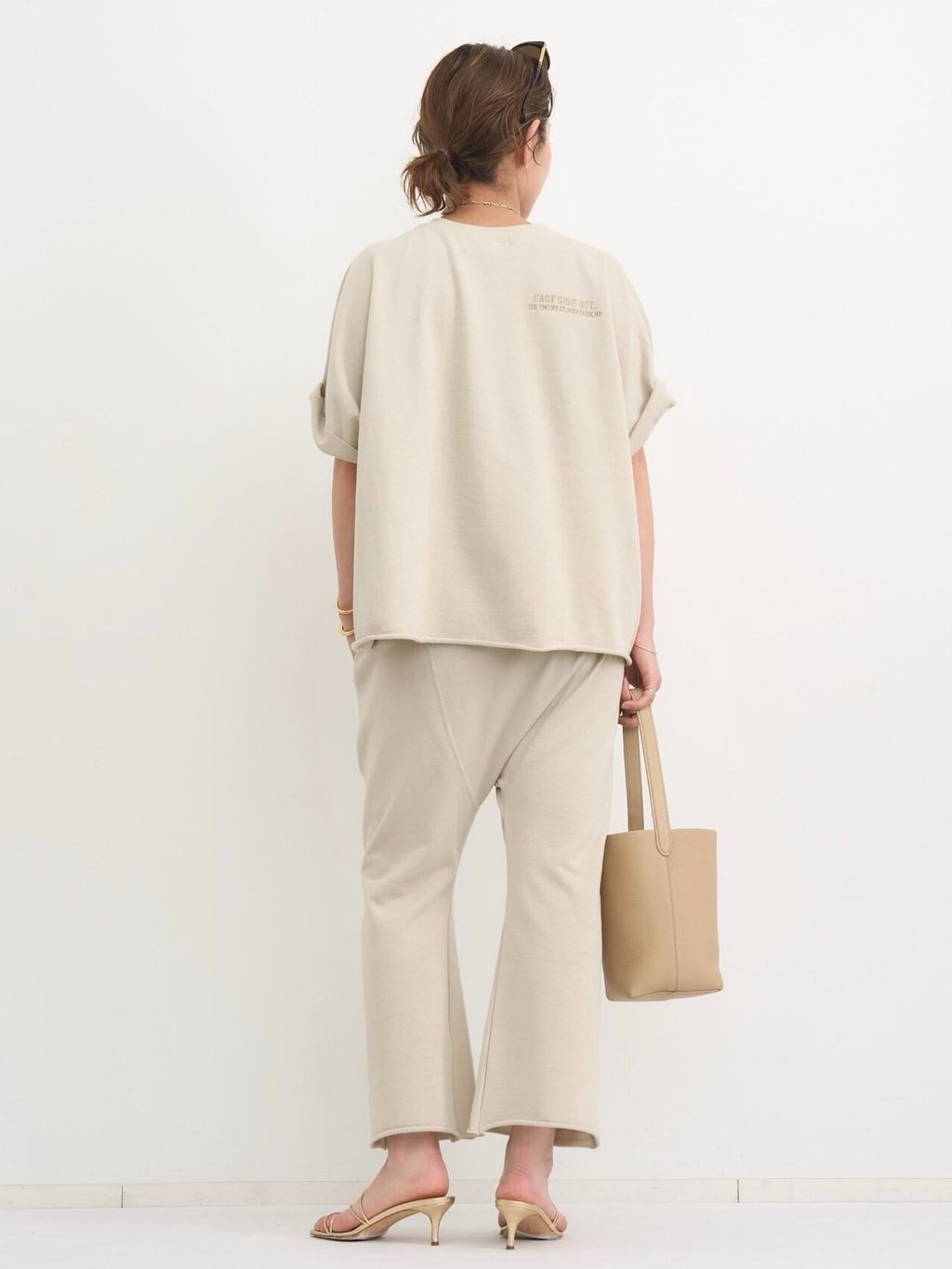 ［試着のみ］L'Appartement 【アメリカーナ】 カットオフスウェット AMERICANA/アメリカーナ】 Short Sleeve Cut Off Sweatの