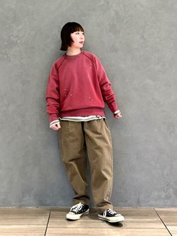 chimala】 for luxe PAINT SWEAT CREW TOPのコーディネートスナップ