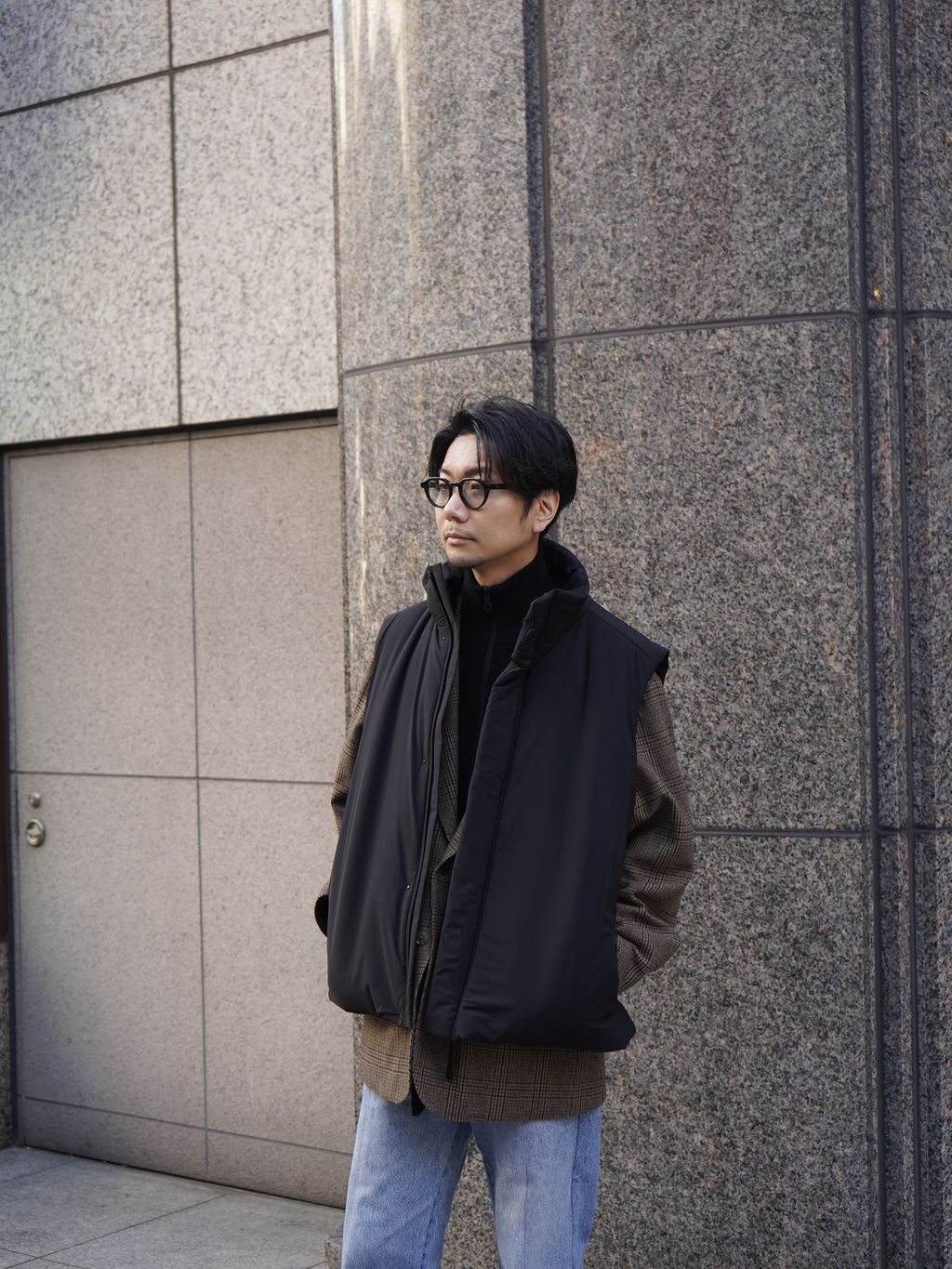 N.HOOLYWOOD（N.ハリウッド）PUFFER VESTのコーディネートスナップ