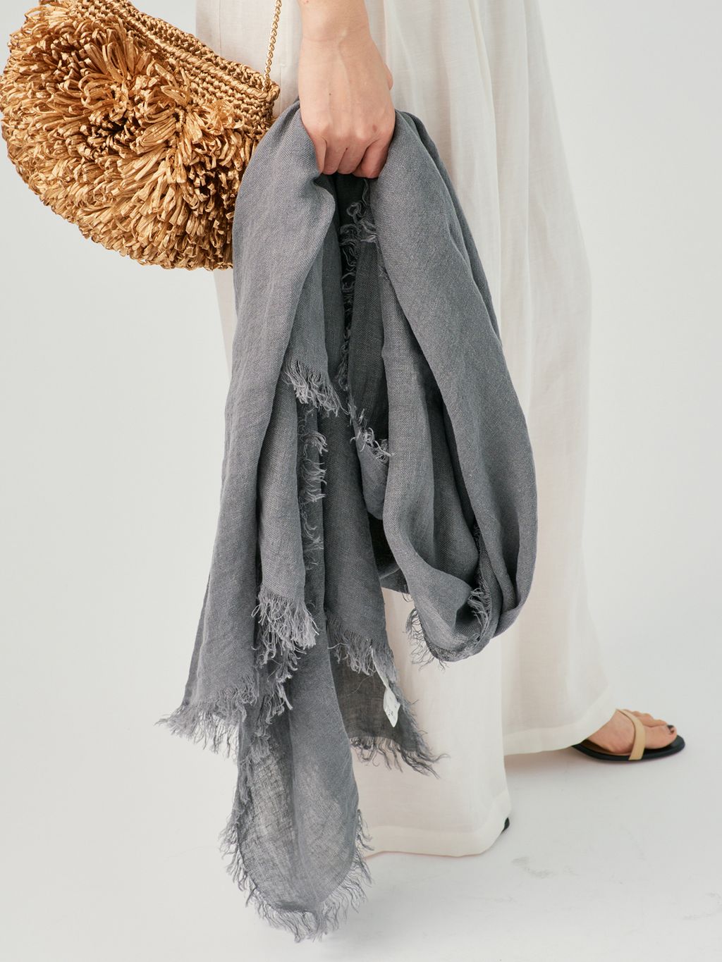 ASAUCE MELER アソースメレ フランダースリネンガーゼストール AM26S