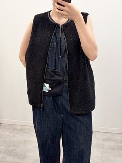 ≪洗える / 予約≫NEWボアベストのコーディネートスナップ（maho