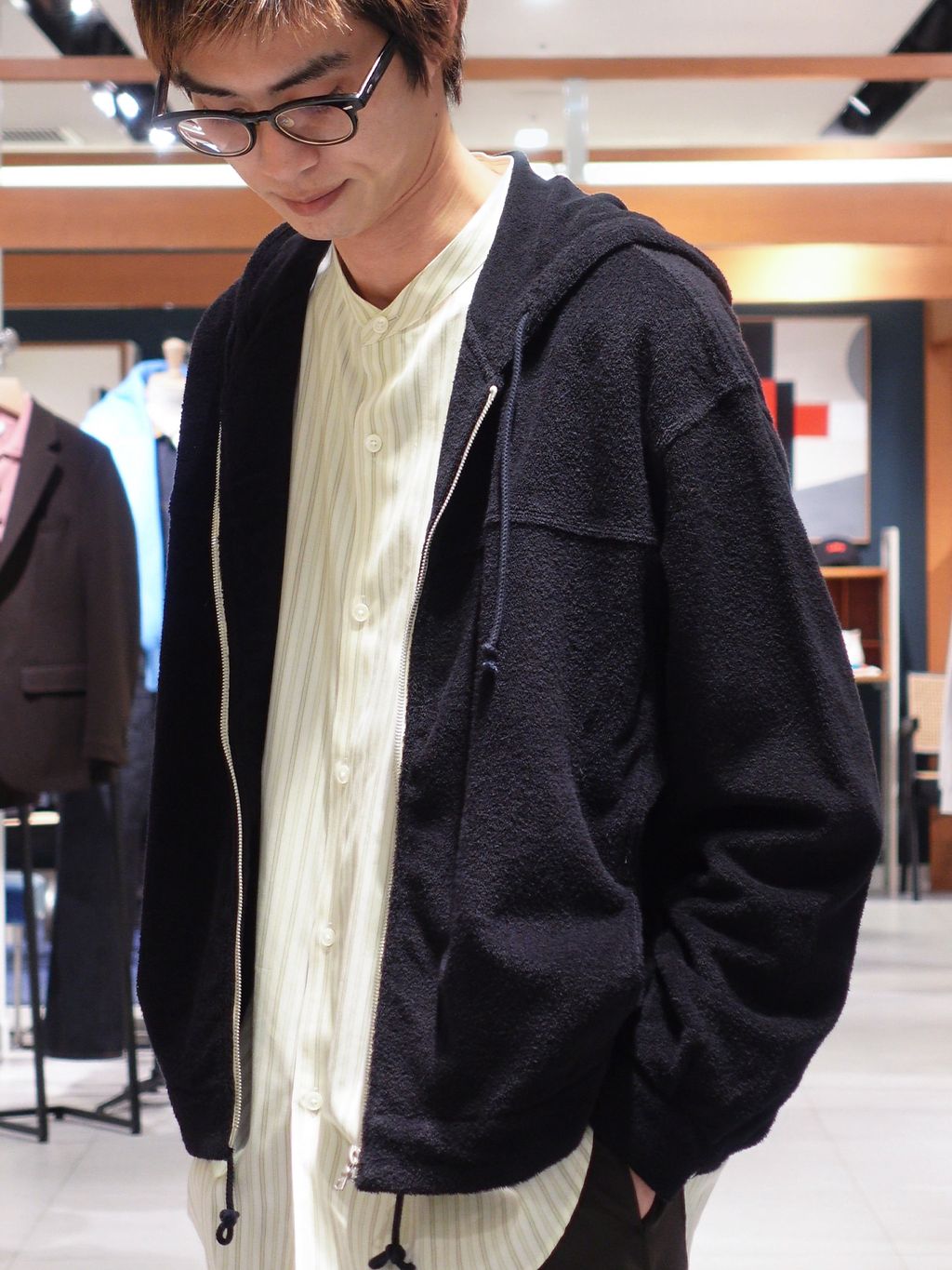 AURALEE (オーラリー)COTTON NYLON PILE ZIP PARKAのコーディネート