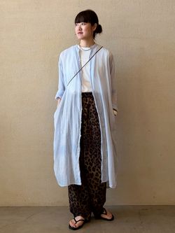 ARMEN】BANDED COLLAR LONG SHIRT 115cmのコーディネートスナップ（A.S